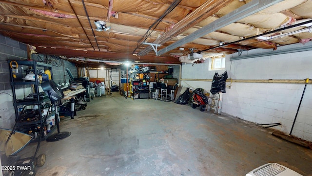 view of basement