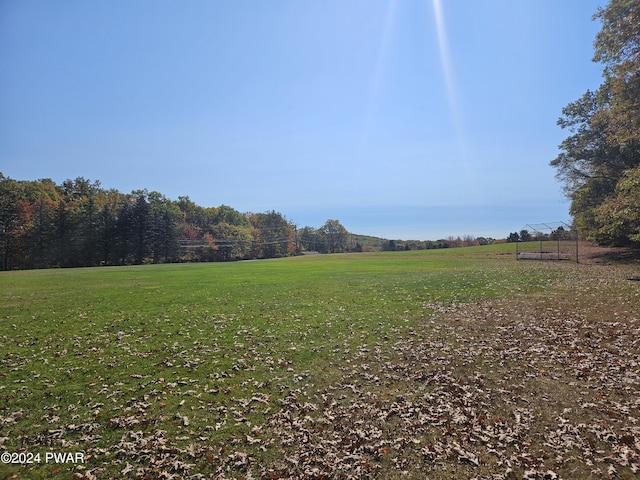 view of yard with a rural view