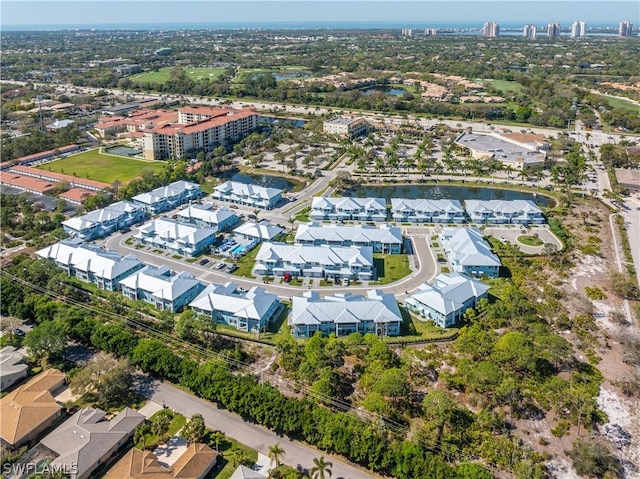 aerial view with a residential view