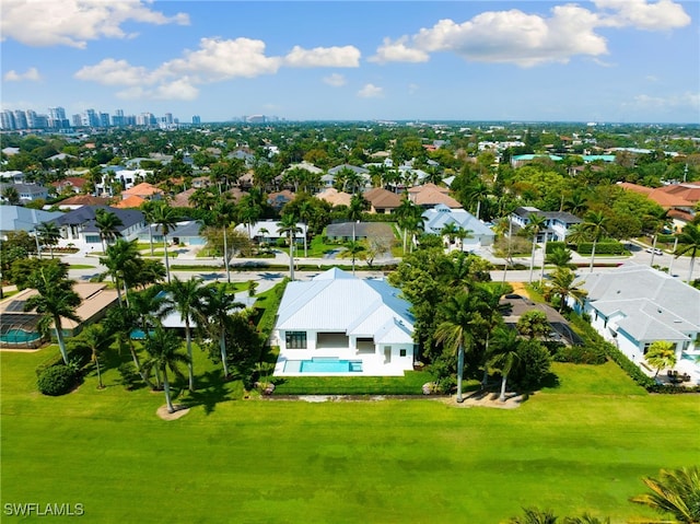 drone / aerial view featuring a residential view