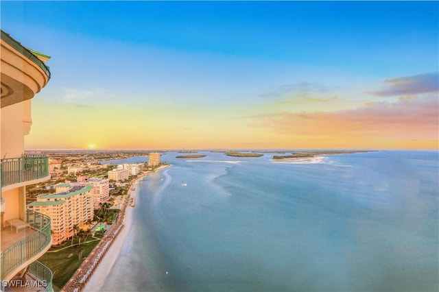 water view featuring a view of the beach