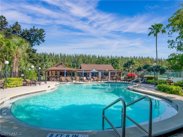 view of pool with a patio area