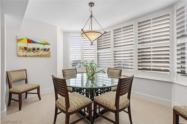 view of dining space