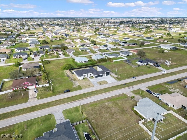 aerial view with a residential view