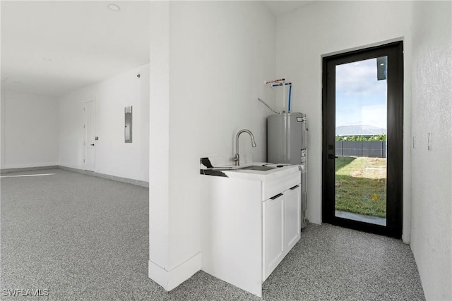 302 El Dorado Blvd N, Cape Coral, FL 33993 - interior space with water heater, a sink, and electric panel