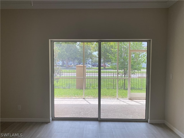 entryway with a healthy amount of sunlight and light wood-type flooring