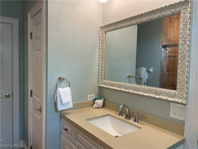 bathroom featuring oversized vanity