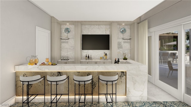 bar featuring indoor wet bar