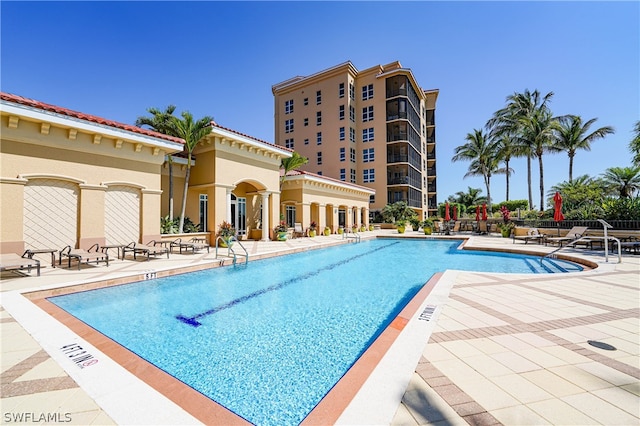 view of pool with a patio