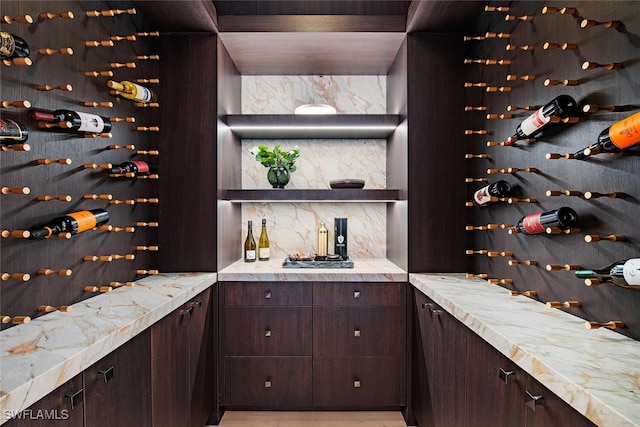 view of wine room