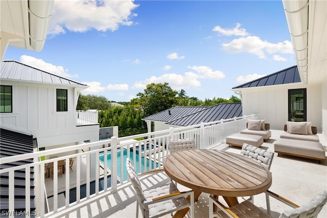 exterior space featuring outdoor lounge area and a patio area