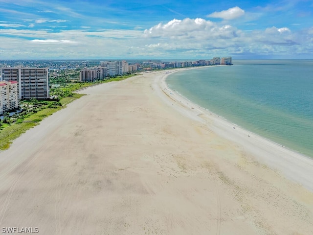 exterior space with a view of the beach