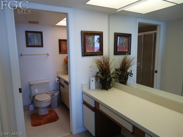 bathroom with toilet and vanity