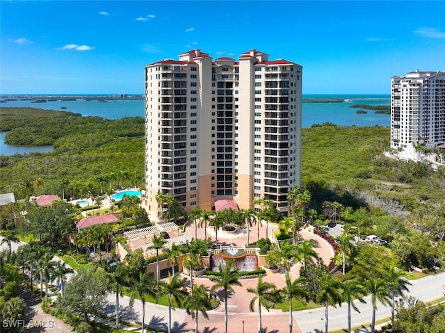 view of property with a water view