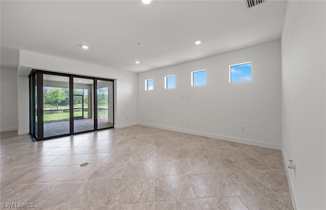 view of tiled empty room