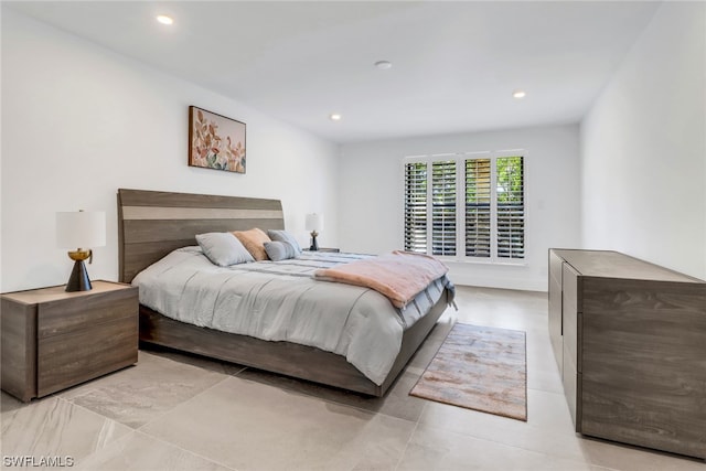 view of tiled bedroom