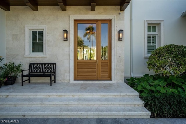 view of doorway to property