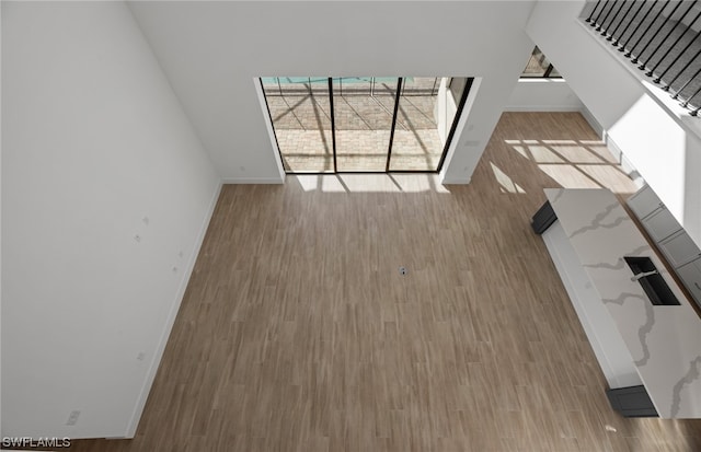 interior space with hardwood / wood-style flooring