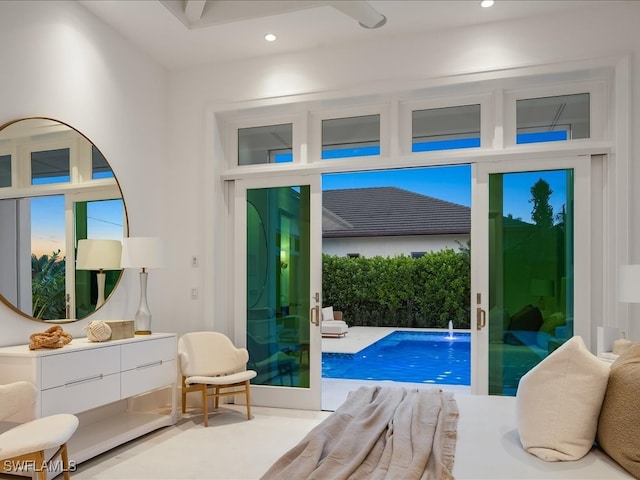 interior space with french doors