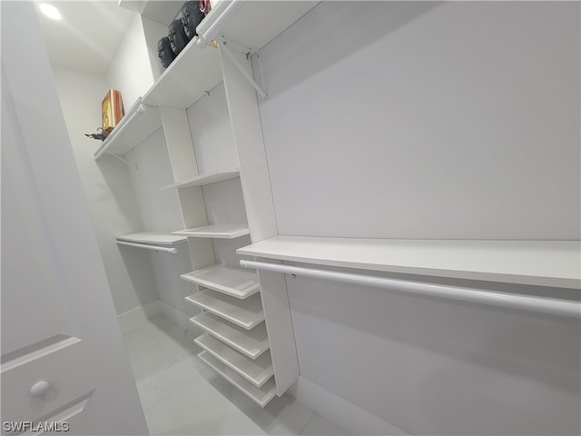 view of walk in closet