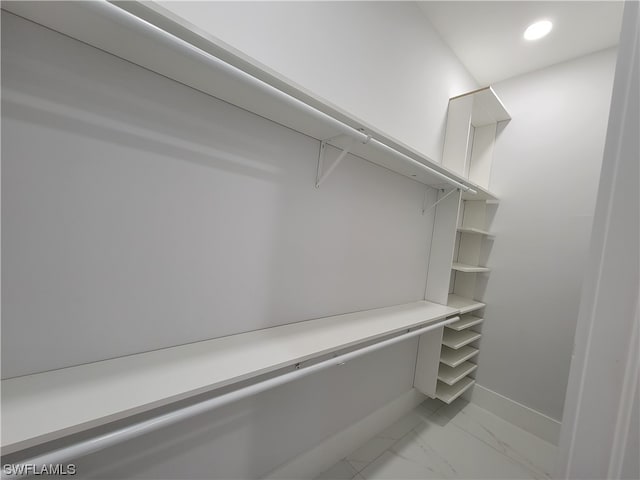 view of walk in closet