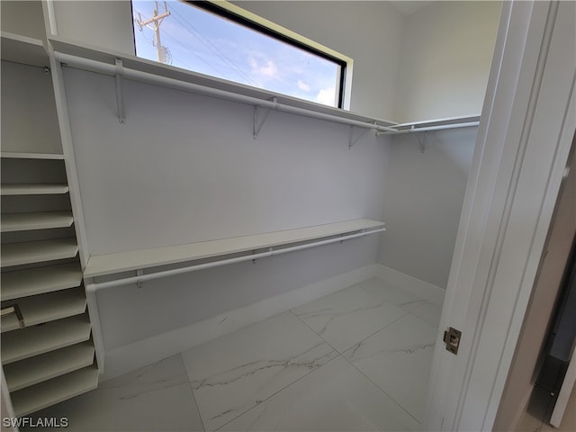 view of walk in closet