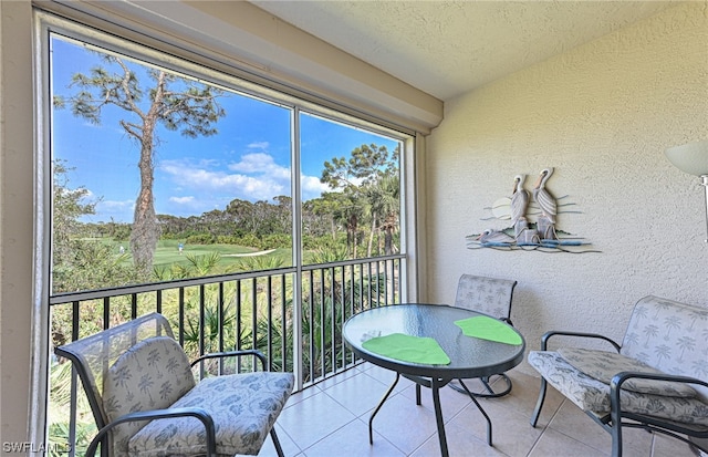 view of sunroom