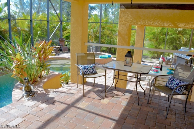 view of sunroom