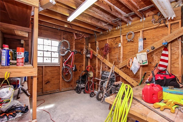 miscellaneous room with concrete floors