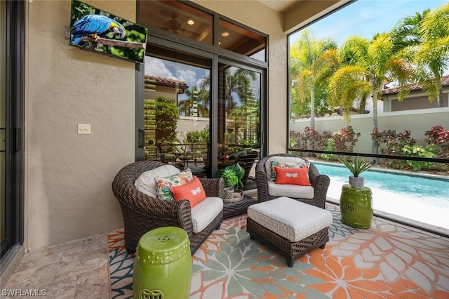 view of sunroom