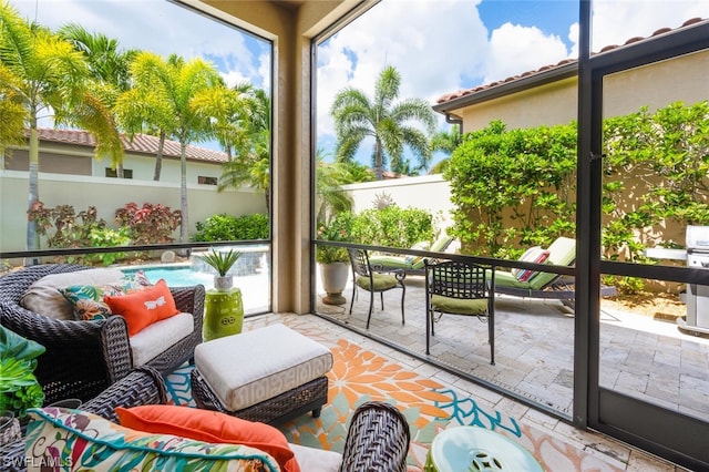 view of sunroom / solarium