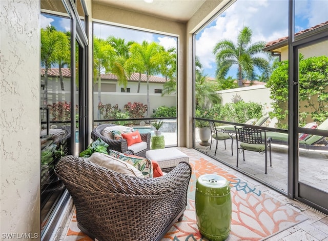 view of sunroom / solarium