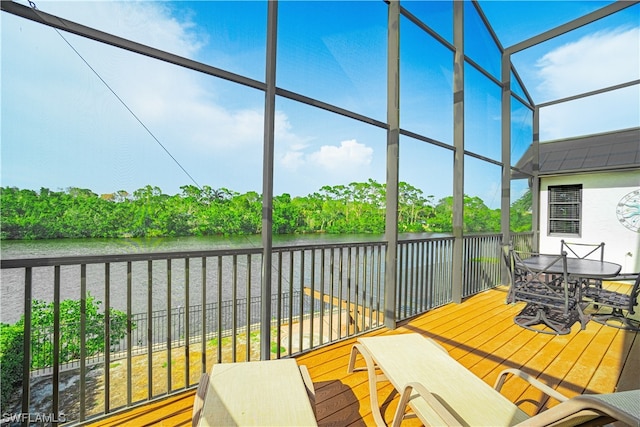 view of sunroom