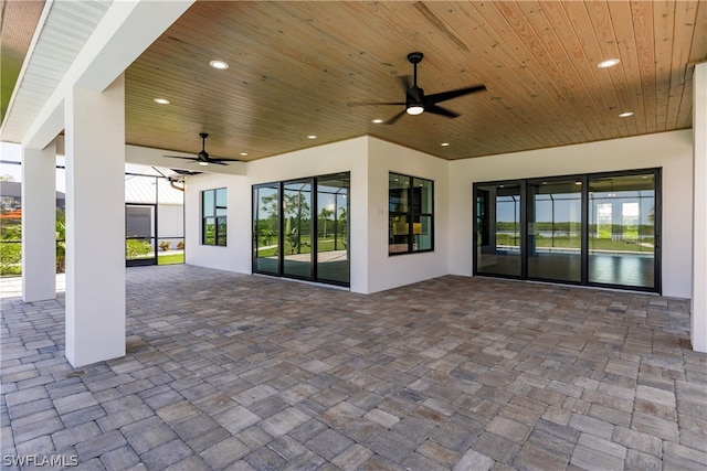 view of patio / terrace with ceiling fan