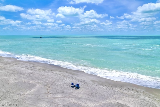 water view with a view of the beach