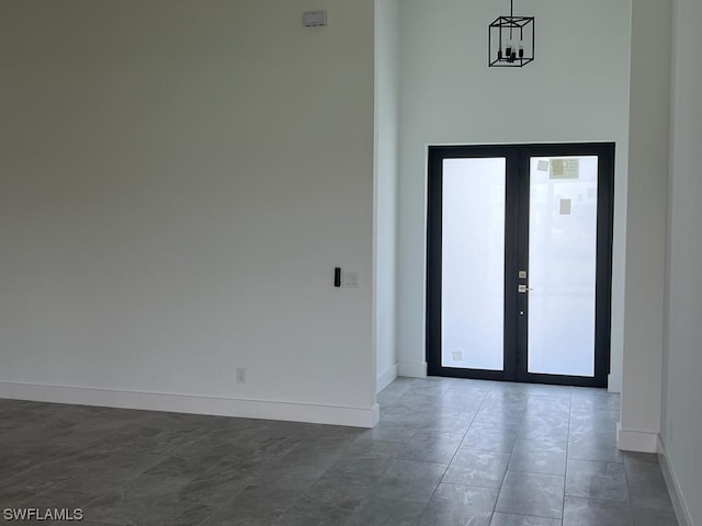 interior space with french doors