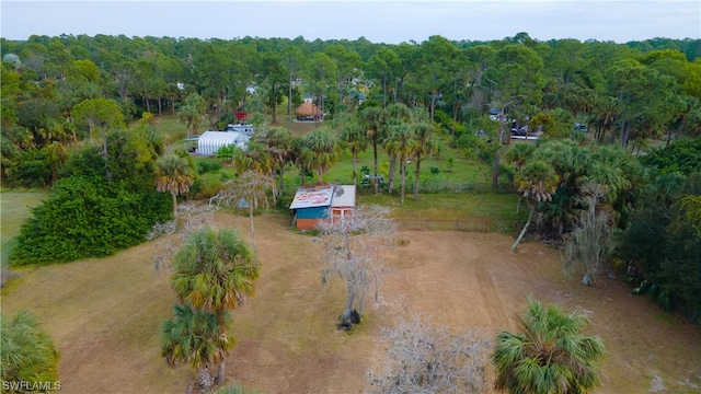 drone / aerial view with a rural view