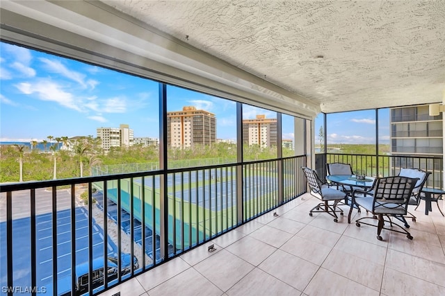 view of sunroom