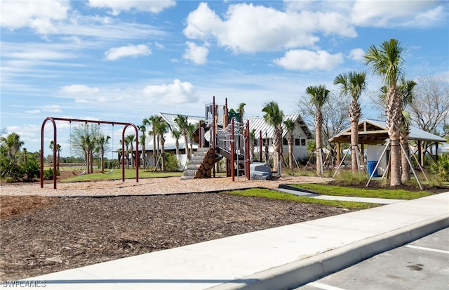 view of jungle gym