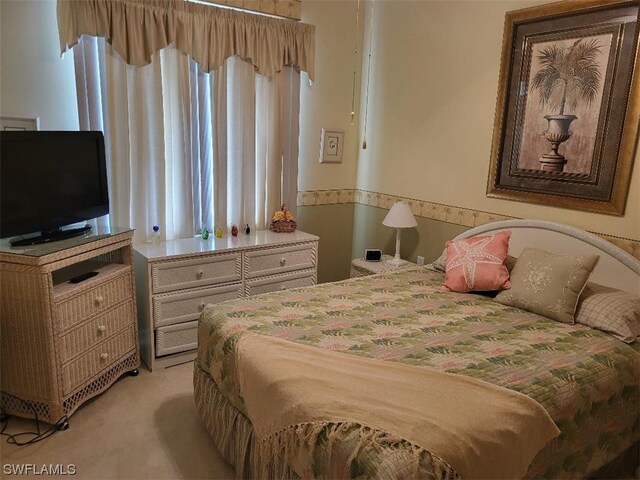 view of carpeted bedroom