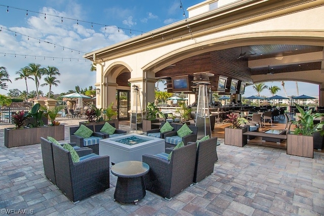 view of patio / terrace featuring an outdoor living space