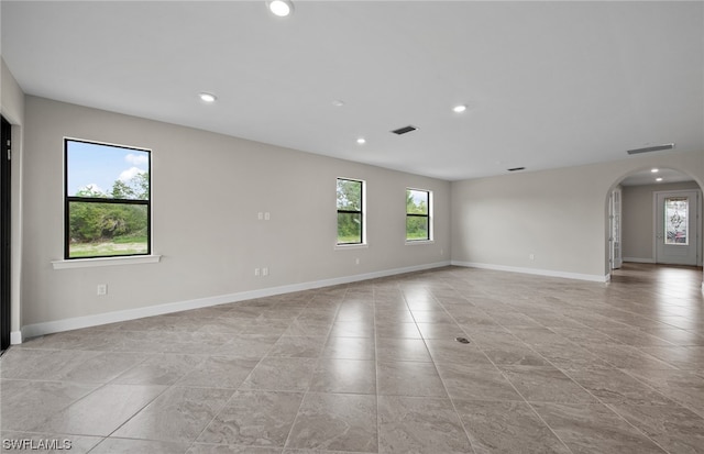 view of tiled empty room