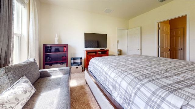 bedroom with carpet floors