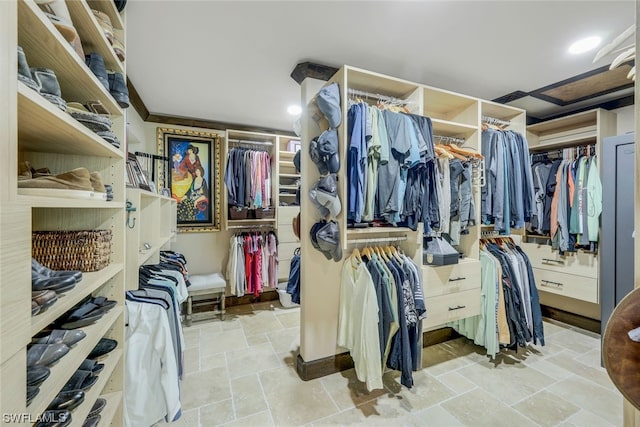 view of walk in closet