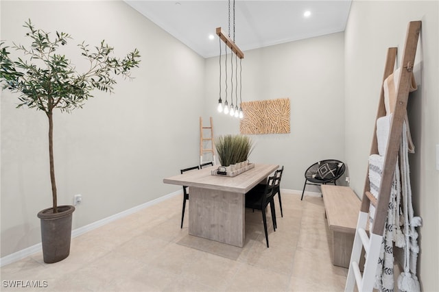 office with light tile patterned flooring