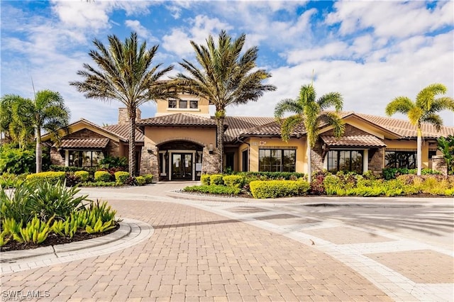 view of front of property with french doors