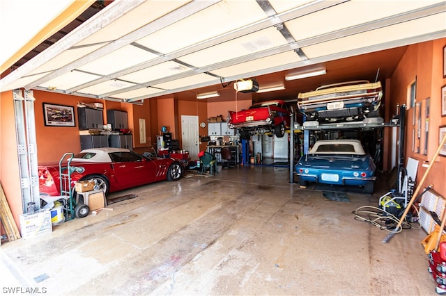 garage featuring a carport