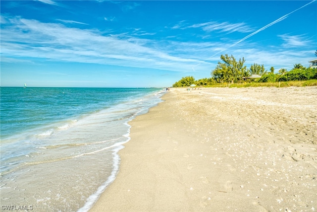 water view featuring a beach view