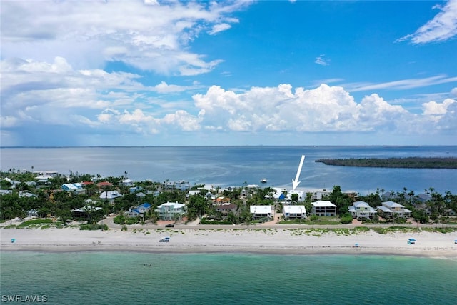 water view with a view of the beach