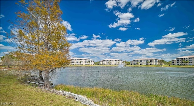 view of property view of water